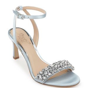 Jewel Badgley Mischka, Baltimore Ankle Strap Sandal - Sky Blue, Women Size 7